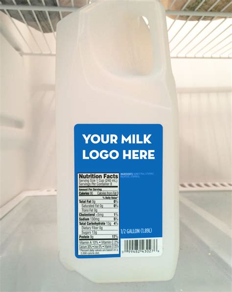 Milk Jug Label Template